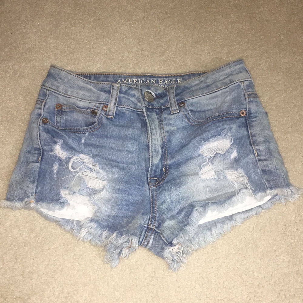 American Eagle hi rise festival shorts